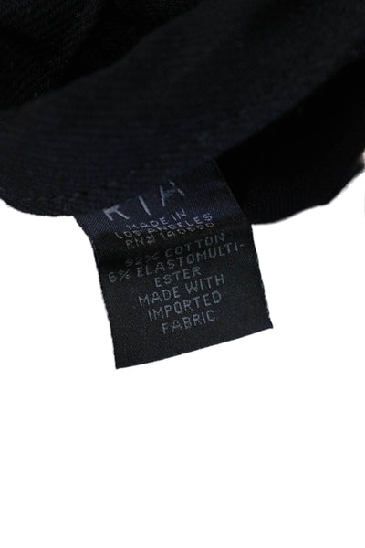 R+A Unisex Skinny Black Designer Jeans Button Closure Size 29
