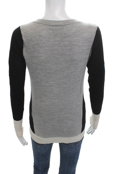 Club Monaco Unisex Black V Neck Wool Pullover Sweater Long Sleeve Size S