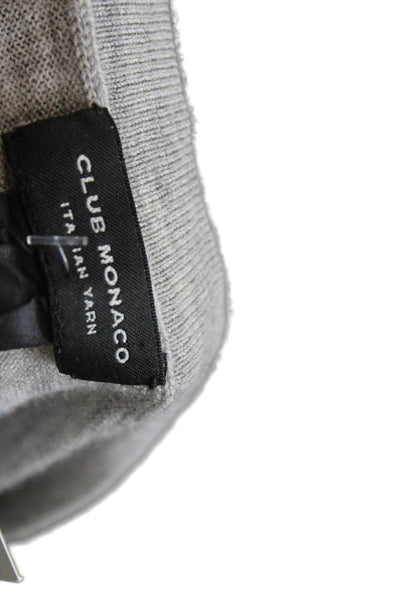 Club Monaco Unisex Black V Neck Wool Pullover Sweater Long Sleeve Size S