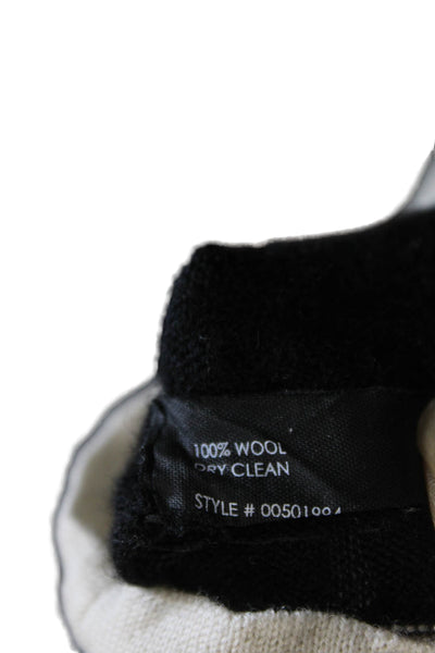 Club Monaco Unisex Black V Neck Wool Pullover Sweater Long Sleeve Size S