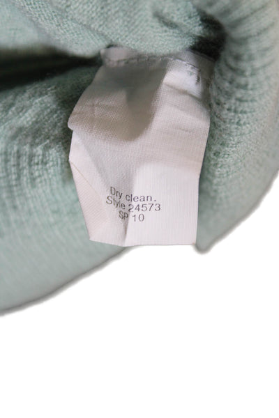 J Crew Womens Cardigan 100% Merino Wool V Neck Button Green Long Sleeve Size XS