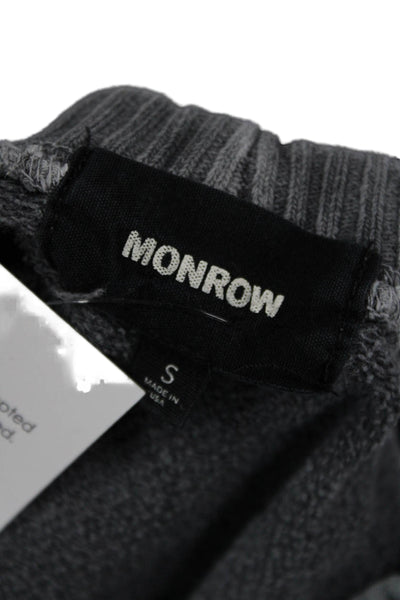 Monrow Womens Pullover Sweatshirt Dark Gray 100% Cotton Crew Neck Size S