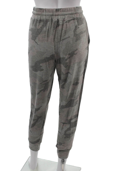 Sundry Womens Gray Camo Jogger Sweatpants Drawstring Army Size 2