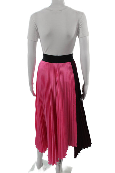ALC Womens Long Pleated Skirt Pink Polyester Size 4