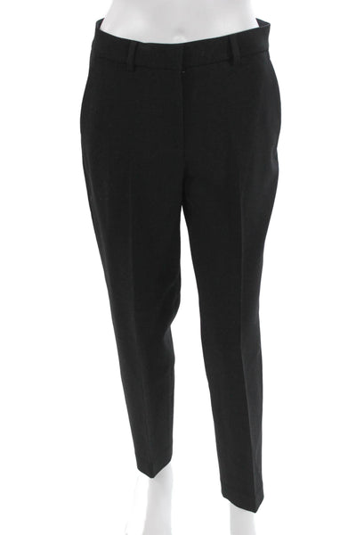 QL2 Women Ankle Dress Pants Black Wool Blend Size 42