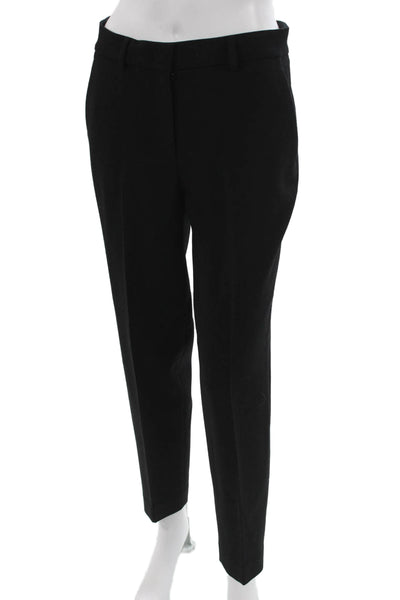 QL2 Women Ankle Dress Pants Black Wool Blend Size 42