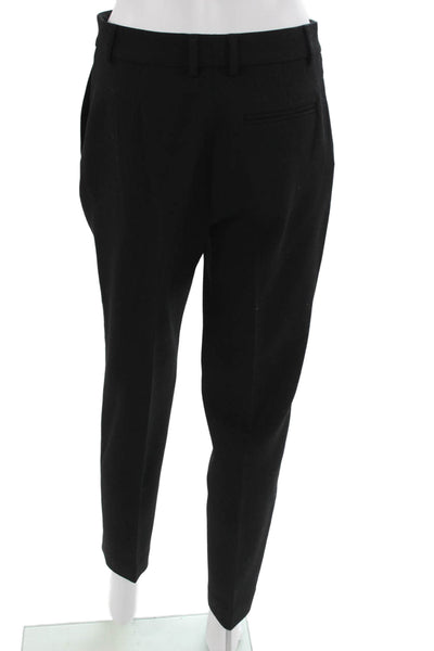 QL2 Women Ankle Dress Pants Black Wool Blend Size 42