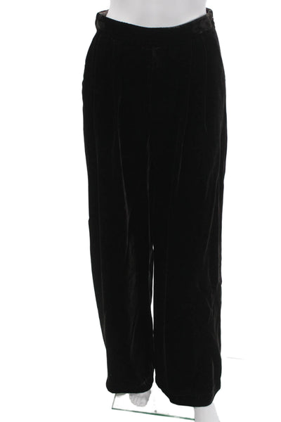 Paola Zuin Women Dress Pants Black Zip 69% Viscose 31% Cupro Size 40