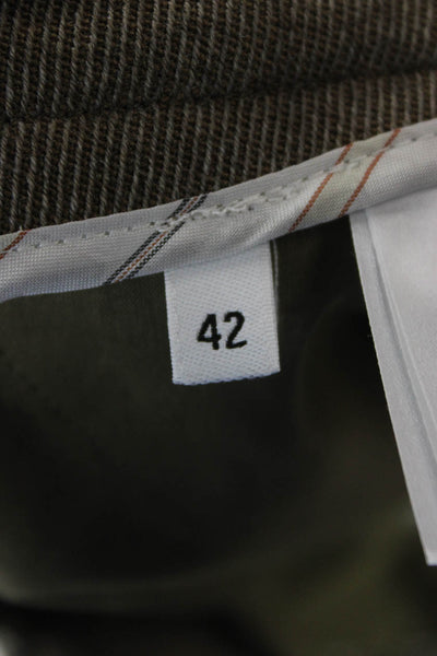 QL2 Unisex Dress Pants Brown Buckle Polyester Classic Size 42