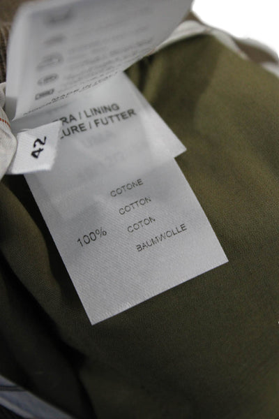 QL2 Unisex Dress Pants Brown Buckle Polyester Classic Size 42