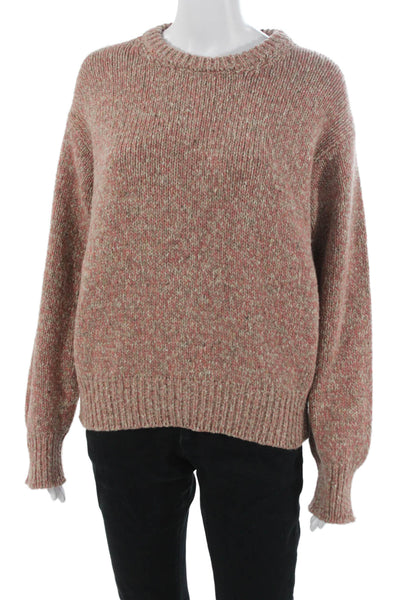 QL2 Unisex Pullover Sweater Brown Crew Neck Long Sleeve Wool Cashmere Size 42