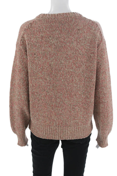 QL2 Unisex Pullover Sweater Brown Crew Neck Long Sleeve Wool Cashmere Size 42