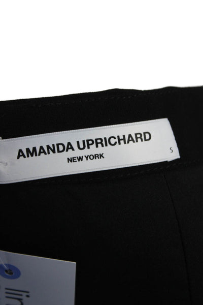 Amanda Uprichard Women A-Line Mini Skort Black Polyester Solid Size S