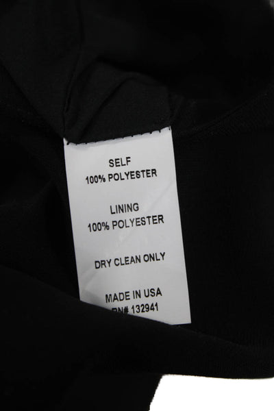 Amanda Uprichard Women A-Line Mini Skort Black Polyester Solid Size S