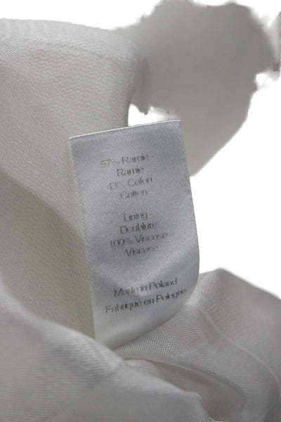 Joseph Mens Classic White Ramie Cotton Blazer Long Sleeve Size 42