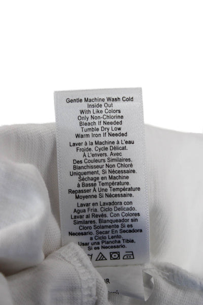 Nation LTD Womens Sweater Dress White Cotton Long Sleeve Round Neck Size L