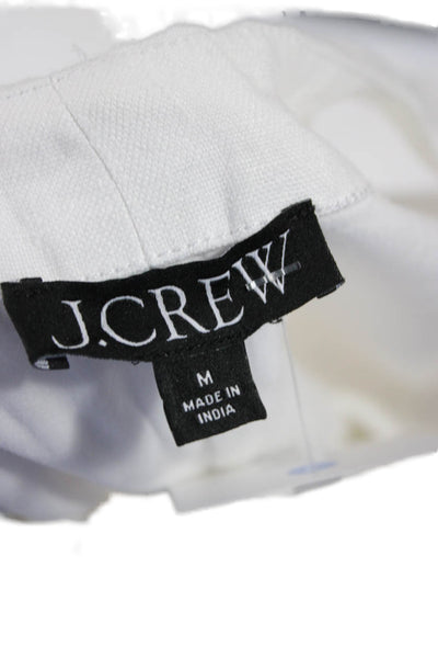 J Crew Women White Sleeveless Shift Dress Size M