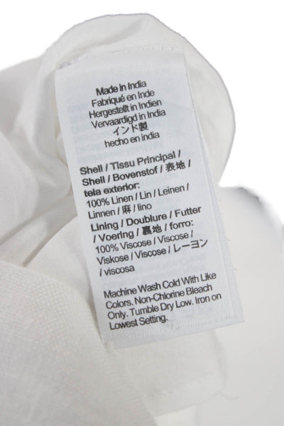 J Crew Women White Sleeveless Shift Dress Size M