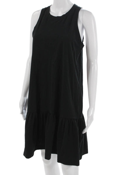 Madewell Women Black Tank Shift Dress Sleeveless Knee Length Size M