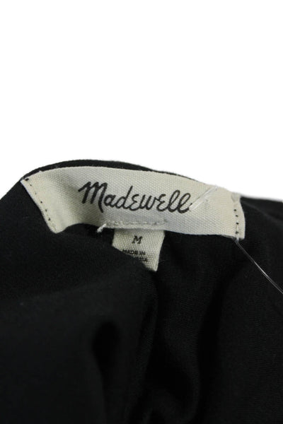 Madewell Women Black Tank Shift Dress Sleeveless Knee Length Size M