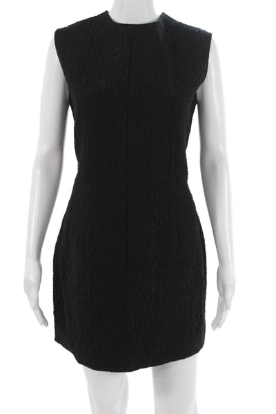 Zara Womens Sheath Mini Dress Black Sleeveless Crew Neck Above Knee Size XL