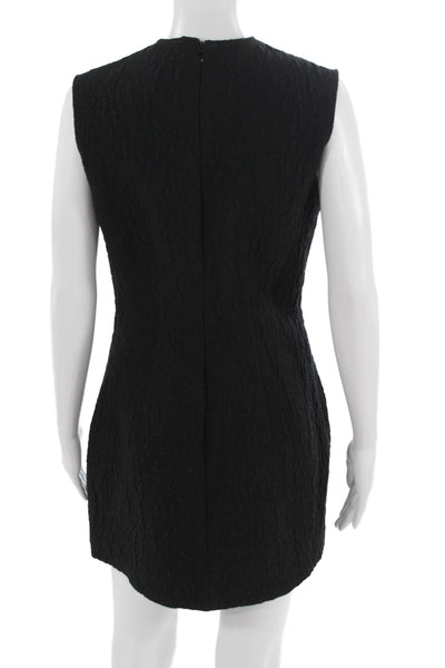 Zara Womens Sheath Mini Dress Black Sleeveless Crew Neck Above Knee Size XL