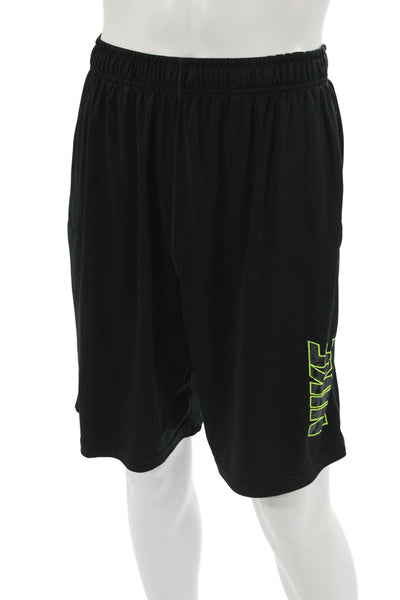 Nike Mens Sweat Shorts Black 100% Polyester Sports Size L