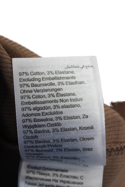 Cotton On Women Basic Brown Crew Neck Short Sleeve T-Shirt Size S