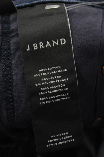 J Brand Women Ankle Skinny Jeans Dark Blue Mid Rise Petite 27in Size 25
