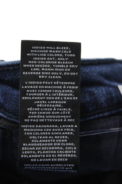 J Brand Women Ankle Skinny Jeans Dark Blue Mid Rise Petite 27in Size 25