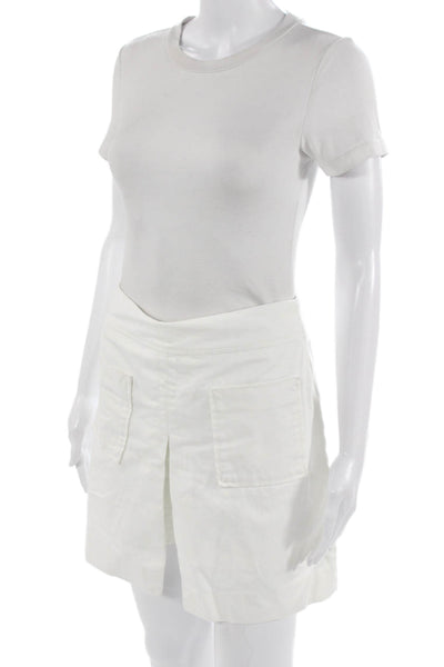 Lilly Pulitzer Womens Cargo Skort White Short 98% Cotton Size 0