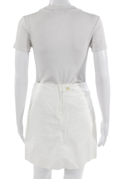 Lilly Pulitzer Womens Cargo Skort White Short 98% Cotton Size 0
