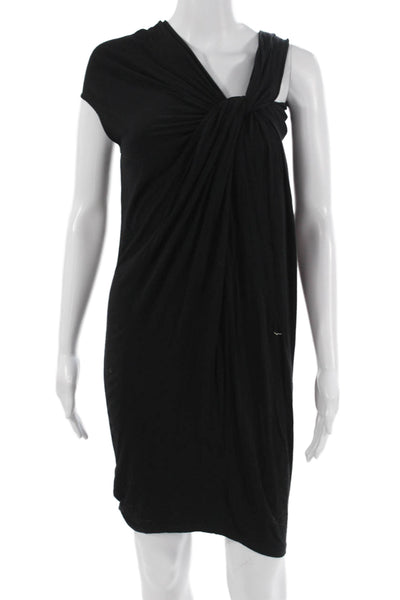 Kenneth Cole Womens Black Shift Dress Short Sleeve Rayon Spandex Size XS