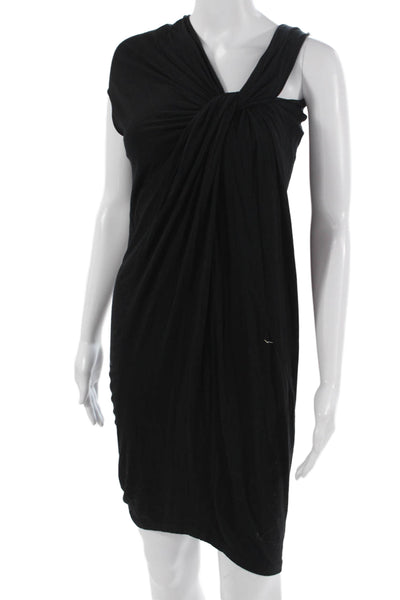 Kenneth Cole Womens Black Shift Dress Short Sleeve Rayon Spandex Size XS