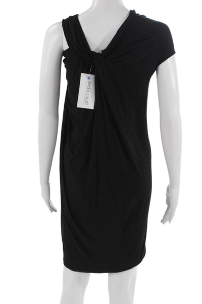 Kenneth Cole Womens Black Shift Dress Short Sleeve Rayon Spandex Size XS