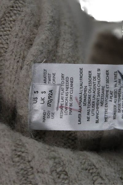 Free People Unisex Beige Square Neck Pullover Sweater Long Sleeve Size S