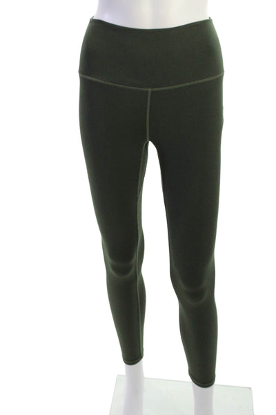 Varley Womens Ankle Leggings Green Army Solid Size M