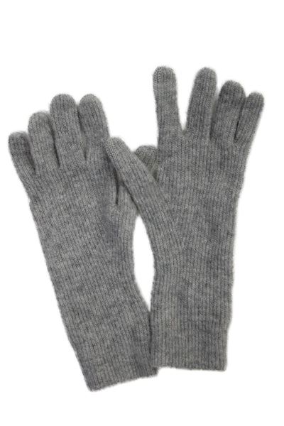 J Crew Womens Knitted Basic Gloves Light Gray One Size