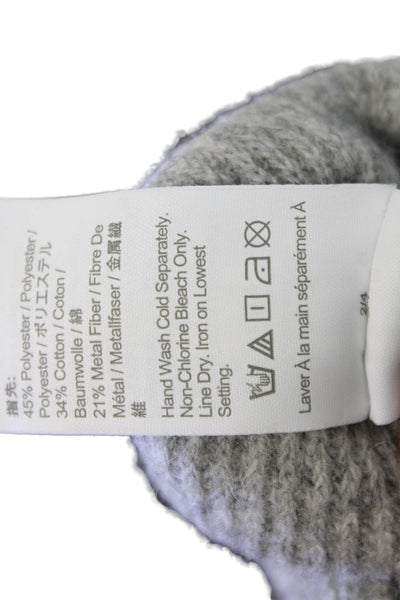 J Crew Womens Knitted Basic Gloves Light Gray One Size