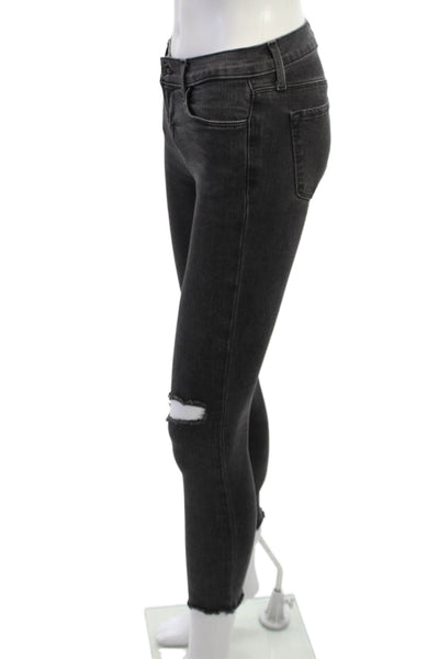 J Brand Women Skinny Ankle Jeans Dark Gray Low Rise Size 24