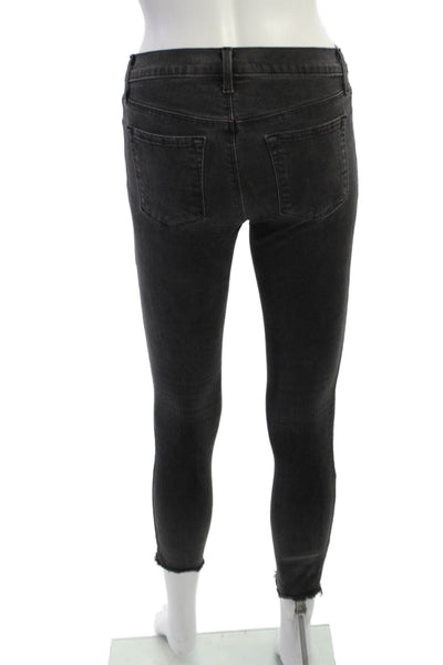 J Brand Women Skinny Ankle Jeans Dark Gray Low Rise Size 24