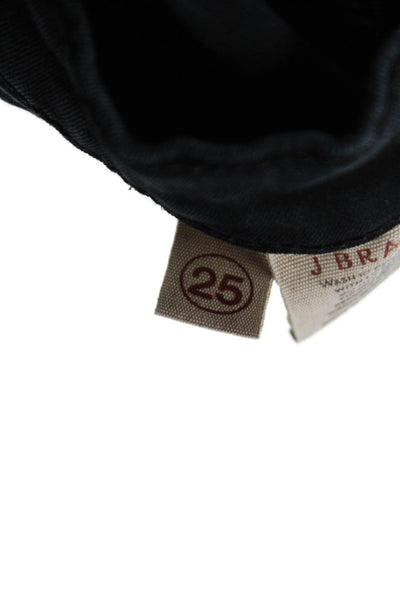J Brand Women Black Ankle Skinny Jeans Low Rise Button Size 25