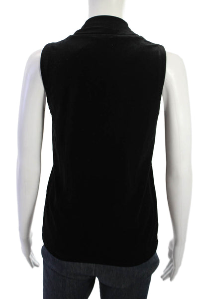 J Crew Womens Black Basic Mock Neck Sleeveless Tank Polyester Elastane Size XS