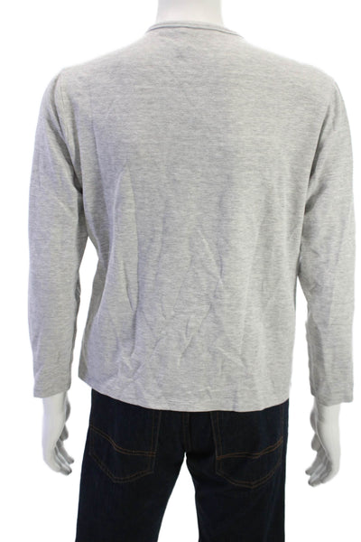 Vince Mens Band Long Sleeve Gray Tee Crew Neck Size M