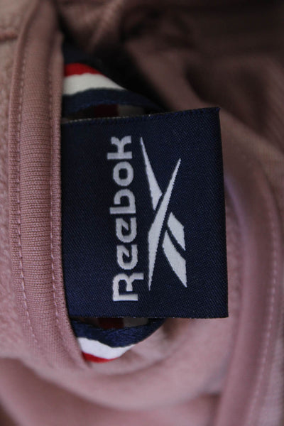 Reebok Womens Full-Zip Hoodie Pink Polyester Outdoor Size S
