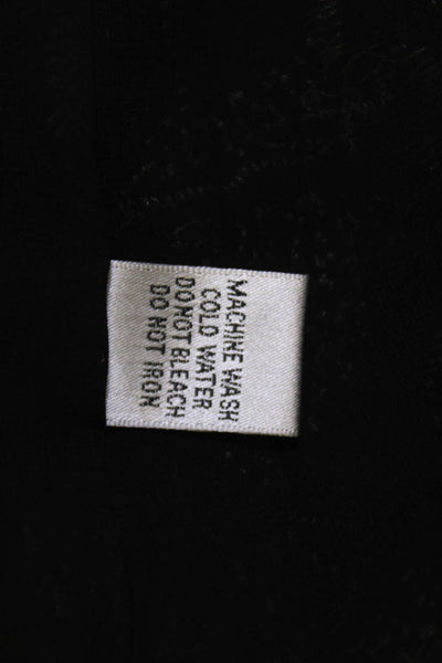 Aris A. Womens Black Floral Bohemian Polyester Long Sleeve Jacket Size L