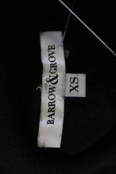 Barrow & Grove Unisex Black 100% Cashmere Turtleneck Pullover Sweater Size XS