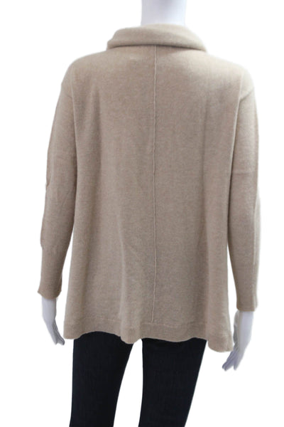 Barrow & Grove Unisex Pullover Turtleneck 100% Cashmere Beige Size XS