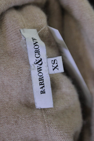 Barrow & Grove Unisex Pullover Turtleneck 100% Cashmere Beige Size XS