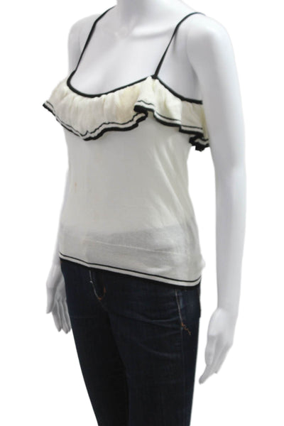 Maje Womens Camisole Sleeveless White Polyester Blend Solid Size 2